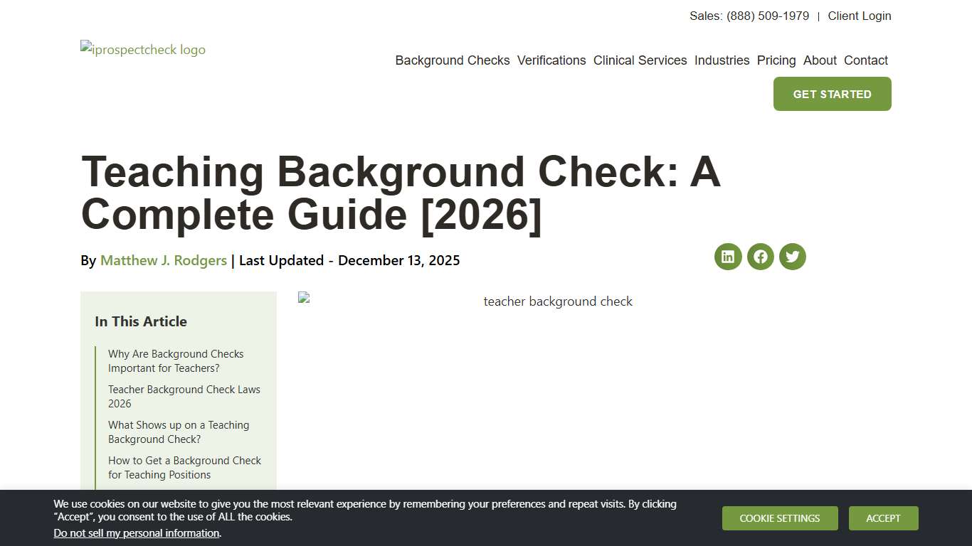 Teaching Background Check: A Complete Guide [2026] - iprospectcheck